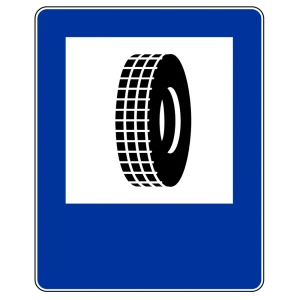 Znak drogowy D-26A - wulkanizacja - 600x750 mm - folia II generacji