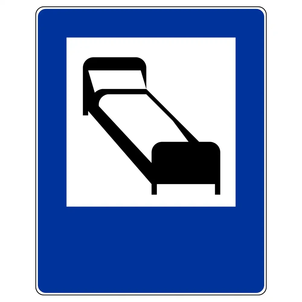 Znak drogowy D-29 - hotel (motel) - folia II generacji - 600x750 mm - sklep drogowy Widrog.webp