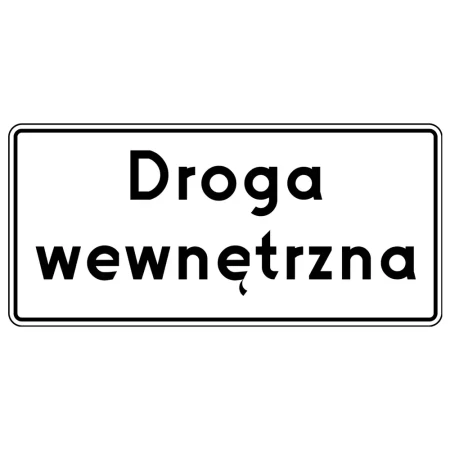 Znak drogowy D-46 - droga wewnętrzna - folia II generacji - 900x420 mm - sklep drogowy Widrog.webp