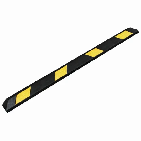 Separator (ogranicznik) parkingowy z kauczuku - żółta taśma odblaskowa - 1830x150x100 mm - sklep drogowy Widrog.webp