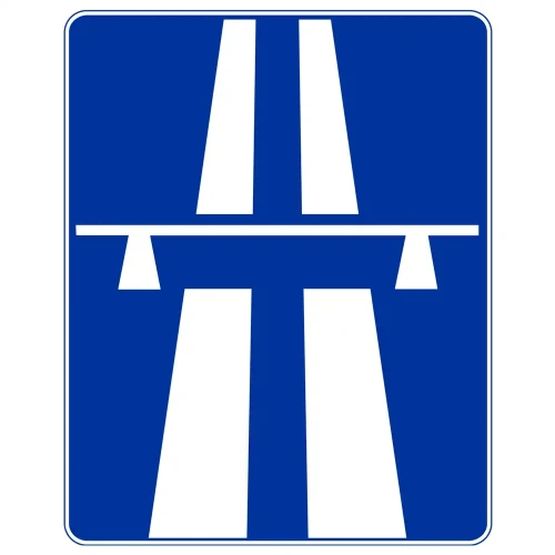 Znak drogowy D-9 - autostrada - 600x750 mm - folia II generacji