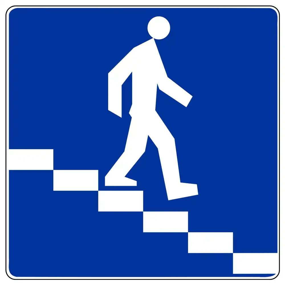 Znak drogowy D-35 - przejście podziemne dla pieszych - folia II generacji - 600x600 mm - sklep drogowy Widrog.webp