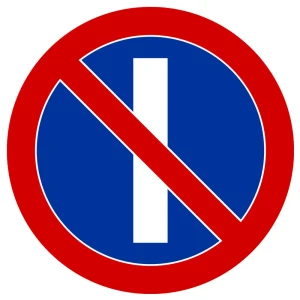 Znak drogowy B-37 - zakaz postoju w dni nieparzyste - 600 mm - folia II generacji