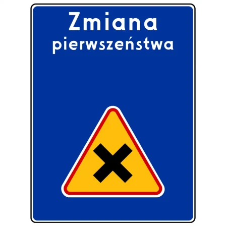 Znak drogowy D-48 - zmiana pierwszenstwa - folia odblaskowa I generacji - 90 x 120 cm - sklep drogowy Widrog.webp