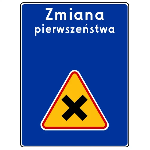 Znak drogowy D-48 - zmiana pierwszenstwa - folia odblaskowa I generacji - 90 x 120 cm - sklep drogowy Widrog.webp