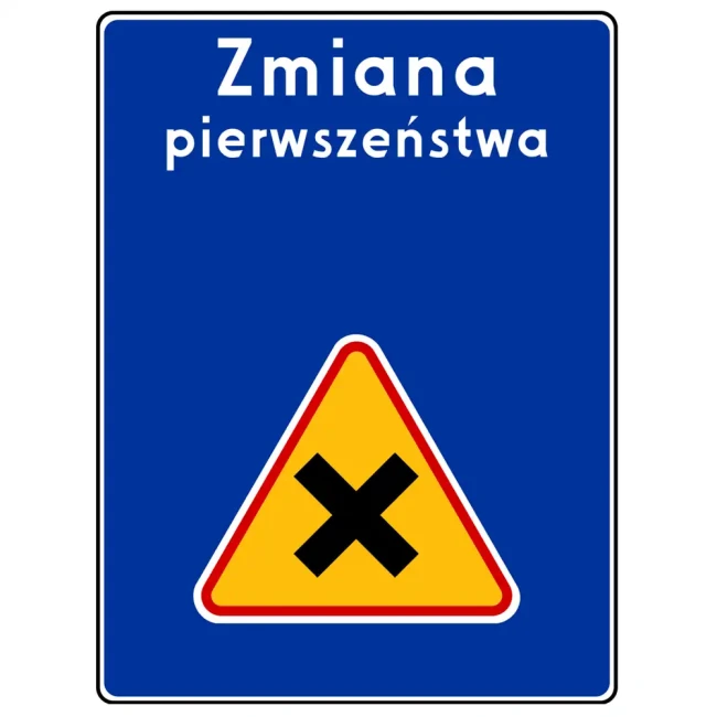 Znak drogowy D-48 - zmiana pierwszenstwa - folia odblaskowa I generacji - 90 x 120 cm - sklep drogowy Widrog.webp