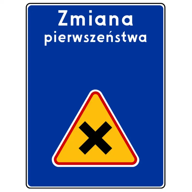 Znak drogowy D-48 - zmiana pierwszenstwa - folia odblaskowa I generacji - 90 x 120 cm - sklep drogowy Widrog.webp