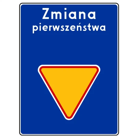Znak drogowy D-48A - zmiana pierwszenstwa - folia odblaskowa I generacji - 90 x 120 cm - sklep drogowy Widrog.webp