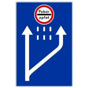 Znak drogowy D-49 - pobór opłat - folia I generacji - 1200x1800 mm