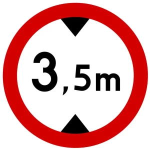 Znak drogowy B-16 - zakaz wjazdu pojazdów o wysokości ponad ... m. - 600 mm - folia II generacji