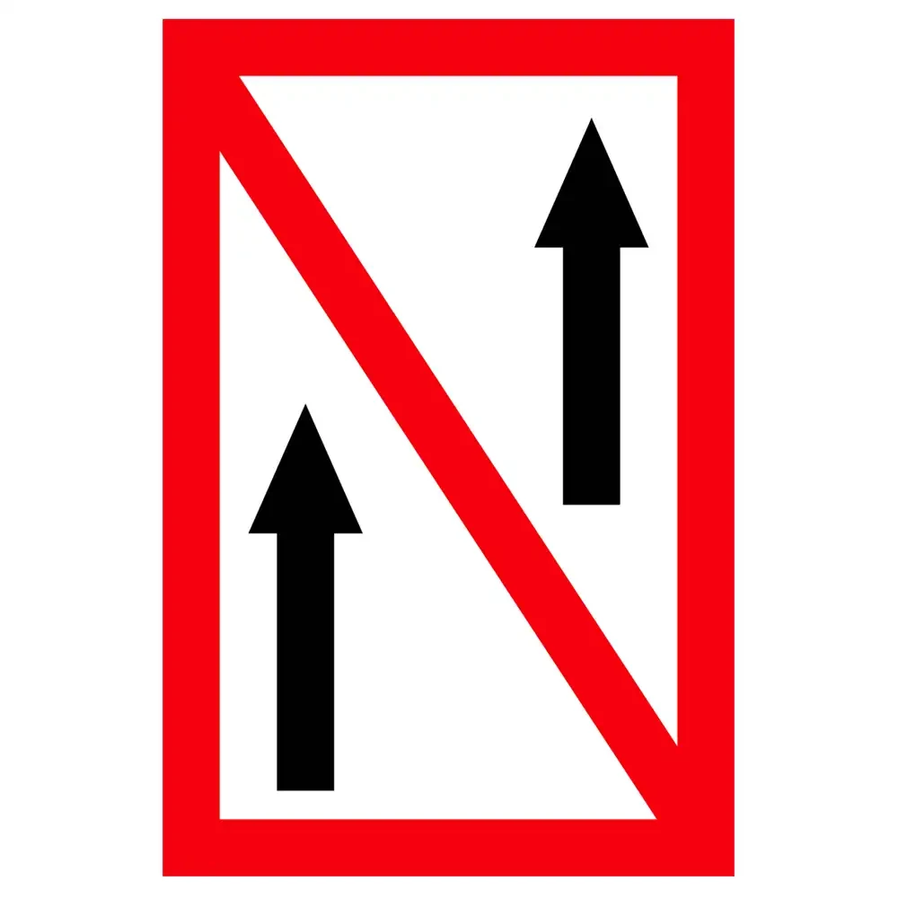 Znak Żeglugi A. 2 - Zakaz wyprzedzania - folia II generacji - 1350x900 mm - sklep drogowy Widrog.webp
