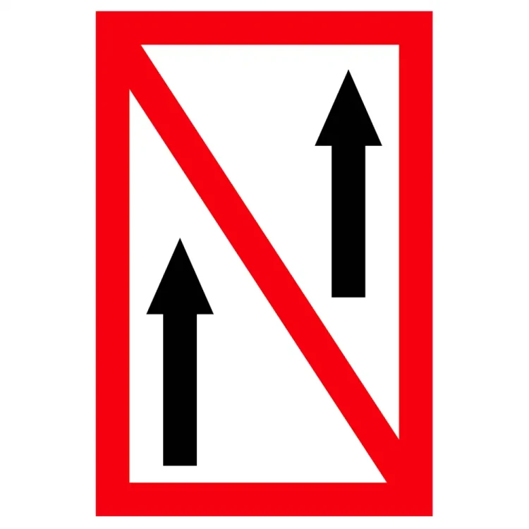Znak Żeglugi A. 2 - Zakaz wyprzedzania - folia II generacji - 1350x900 mm - sklep drogowy Widrog.webp