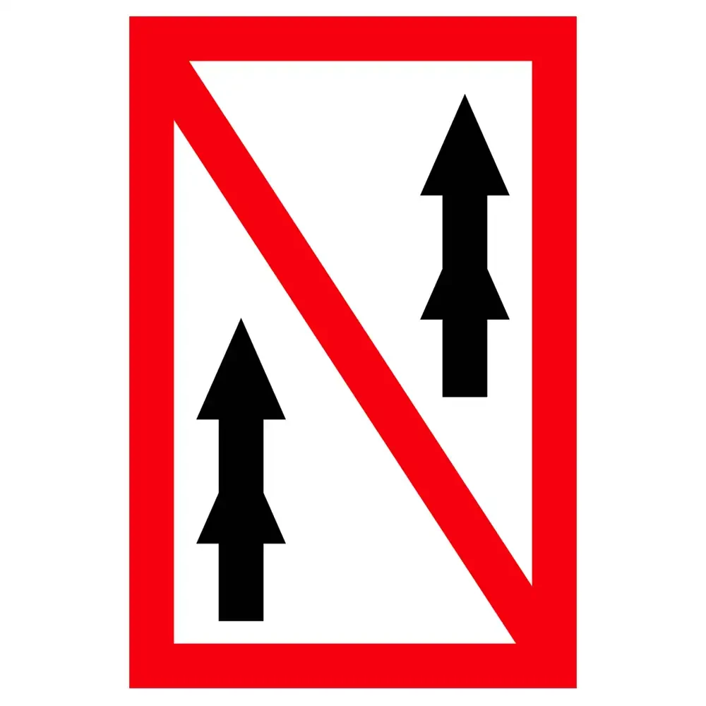 Znak Żeglugi A. 3 - Zakaz wyprzedzania (dotyczy zestawów) - folia II generacji - 1350x900 mm - sklep drogowy Widrog.webp