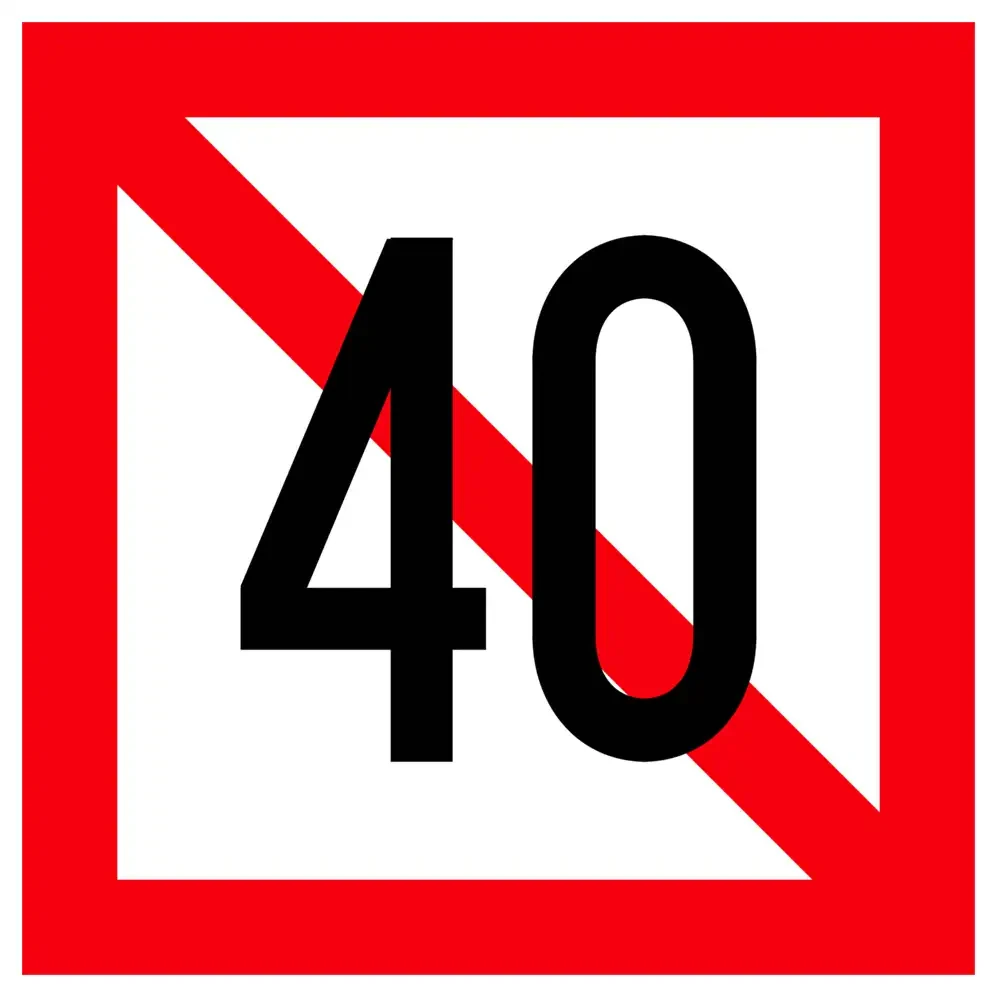 Znak Żeglugi A. 5.1 - Zakaz postoju na szerokości określonej na znaku w metrach (od znaku) - folia II generacji - sklep drogowy Widrog.webp