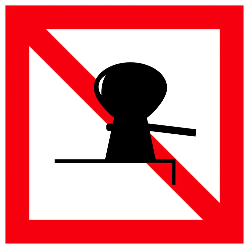 Znak Żeglugi A. 7 - zakaz cumowania do brzegu - folia II generacji - sklep drogowy Widrog.webp