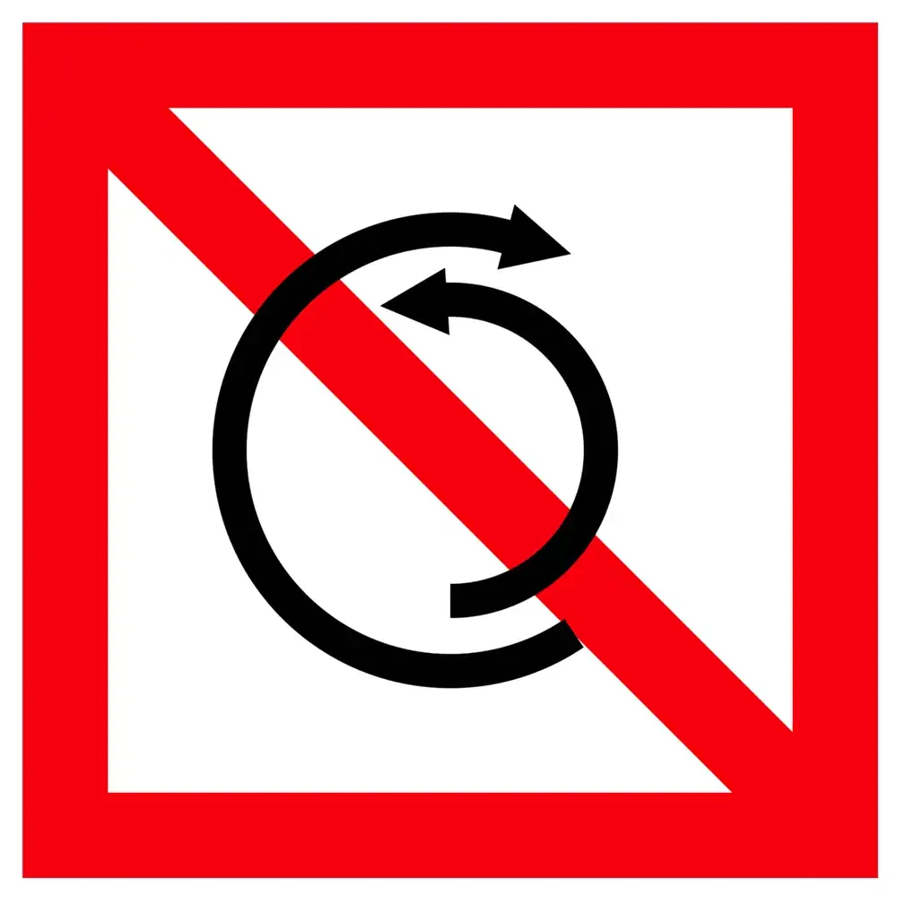 Znak Żeglugi A. 8 - zakaz zawracania - folia II generacji - sklep drogowy Widrog.webp