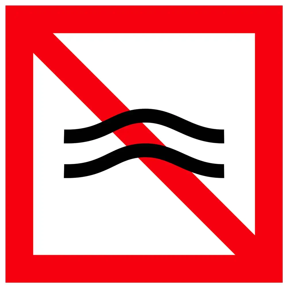 Znak Żeglugi A. 9 - Zakaz wytwarzania fali - folia II generacji - sklep drogowy Widrog.webp