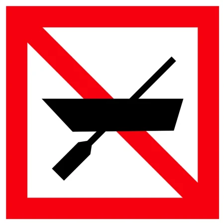 Znak Żeglugi A. 16 - zakaz ruchu statków, które nie są statkami o napędzie mechanicznym i żaglowym - folia II generacji - sklep drogowy Widrog.webp