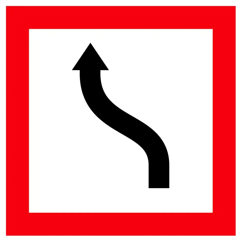 Znak Żeglugi B. 2a - nakaz skierowania statku na stronę szlaku żeglownego z lewej strony burty - folia II generacji - 900x900 mm - sklep drogowy Widrog.webp