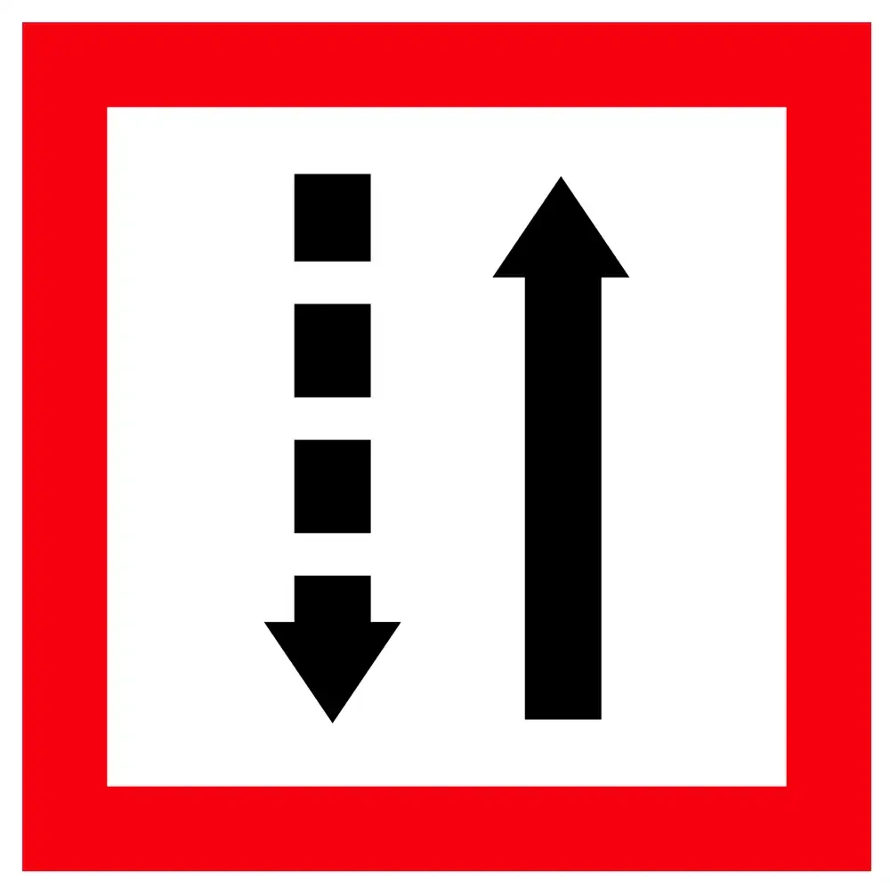 Znak Żeglugi B. 3b - nakaz trzymania się strony szlaku żeglownego z prawej burty - folia I generacji - 900x900 mm - sklep drogowy Widrog.webp