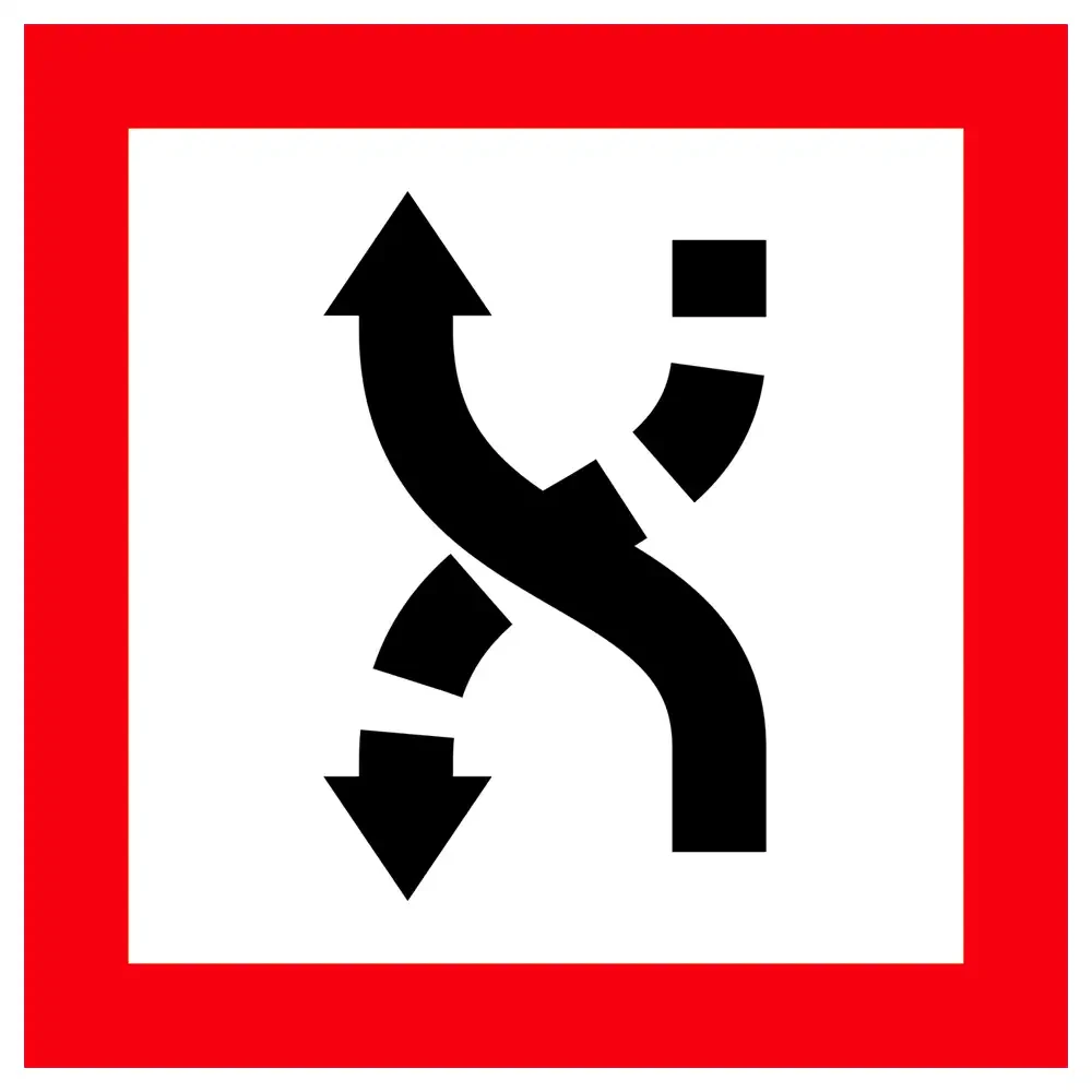 Znak Żeglugi B. 4a - nakaz przejścia na stronę szlaku żeglownego, która leży z lewej burty - folia I generacji - 900x900 mm - sklep drogowy Widrog.webp