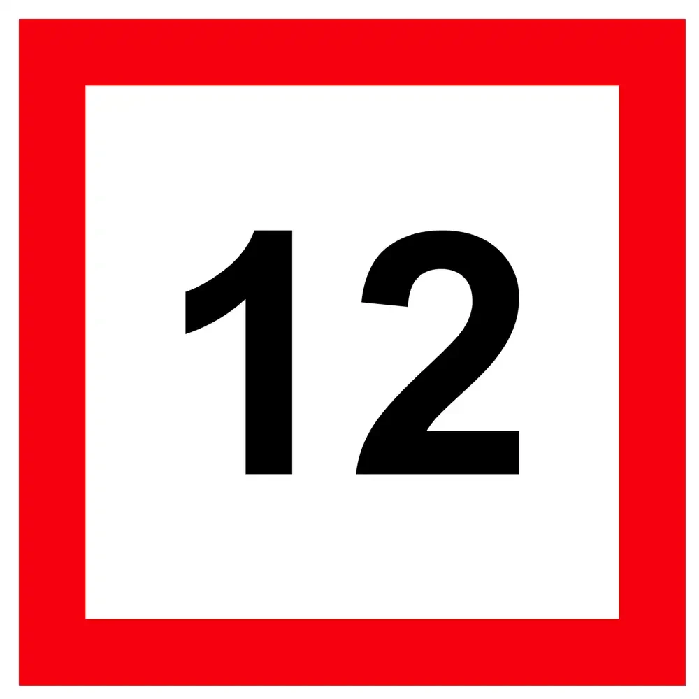 Znak Żeglugi B. 6 - nakaz nieprzekraczania podanej na znaku prędkości w km- folia II generacji - 900x900 mm - sklep drogowy Widrog.webp