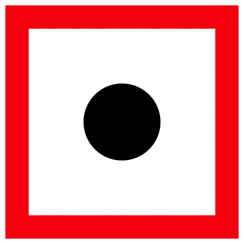 Znak Żeglugi B. 7 - nakaz nadania sygnału dźwiękowego - folia I generacji - 900x900 mm - sklep drogowy Widrog.webp