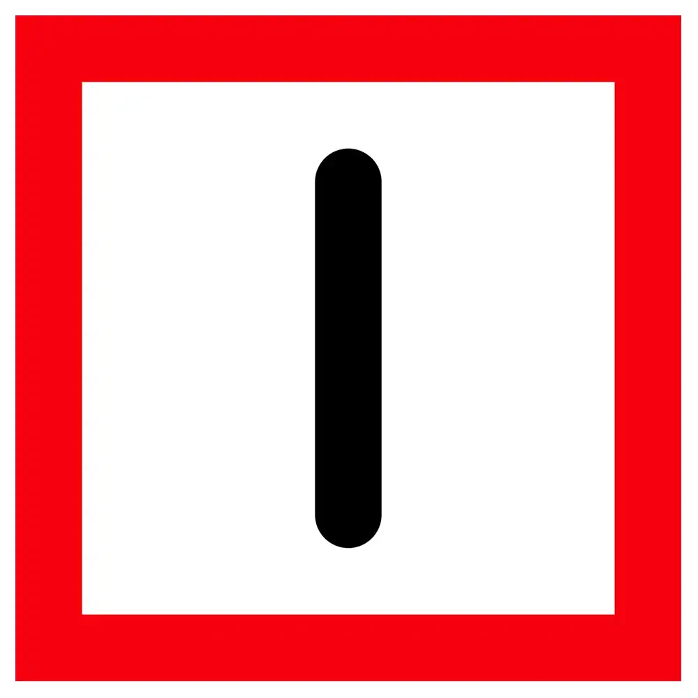 Znak Żeglugi B. 8 - nakaz zachowania szczególnej ostrożności - folia II generacji - 900x900 mm - sklep drogowy Widrog.webp