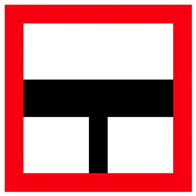 Znak Żeglugi B. 9a - nakaz zachowania szczególnej ostrożności - folia I generacji - 900x900 mm - sklep drogowy Widrog.webp