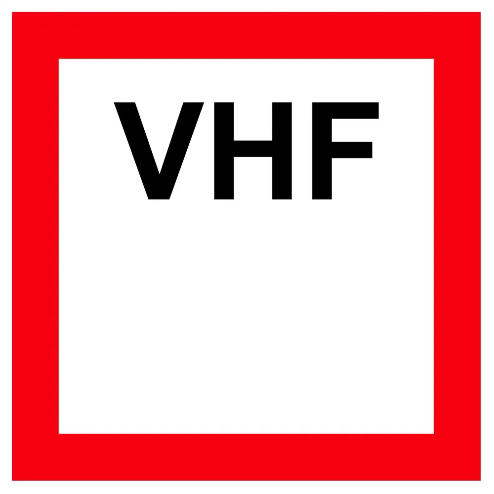 Znak Żeglugi B. 11a - nakaz prowadzenia nasłuchu radiotelefonicznego - folia II generacji - 900x900 mm - sklep drogowy Widrog.webp