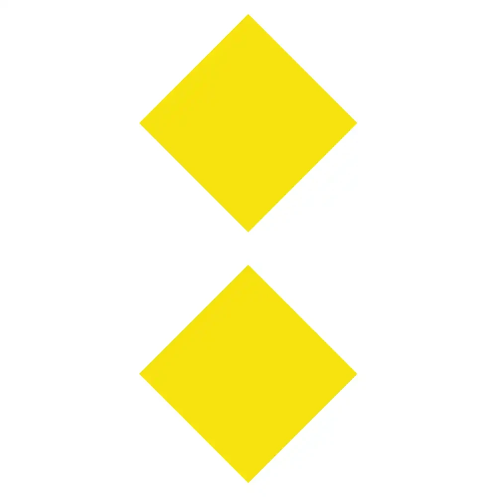 Znak Żeglugowy D. 1b - zalecenie przejścia w jednym kierunku - folia odblaskowa drugiej generacji - 900 x 900 mm - sklep drogowy Widrog.webp