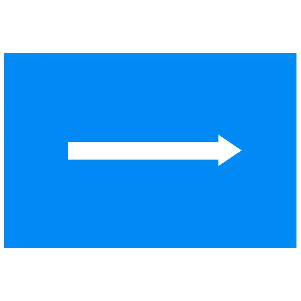 Znak Żeglugowy D. 3 - zalecenie przejścia w kierunku określonym strzałką lub w nocy w kierunku światła izofazowego - folia odblaskowa drugiej generacji - 1350 x 900 mm - sklep drogowy Widrog.webp