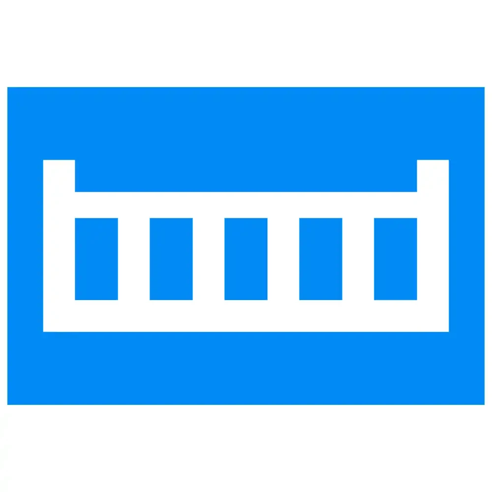 Znak Żeglugowy E. 3 - jaz w niewielkiej odległości - folia odblaskowa pierwszej generacji - 1350 x 900 mm - sklep drogowy Widrog.webp