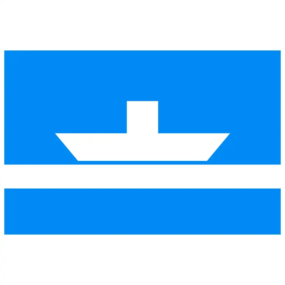 Znak Żeglugowy E. 4a - prom na uwięzi - folia odblaskowa drugiej generacji - 1350 x 900 mm - sklep drogowy Widrog.webp