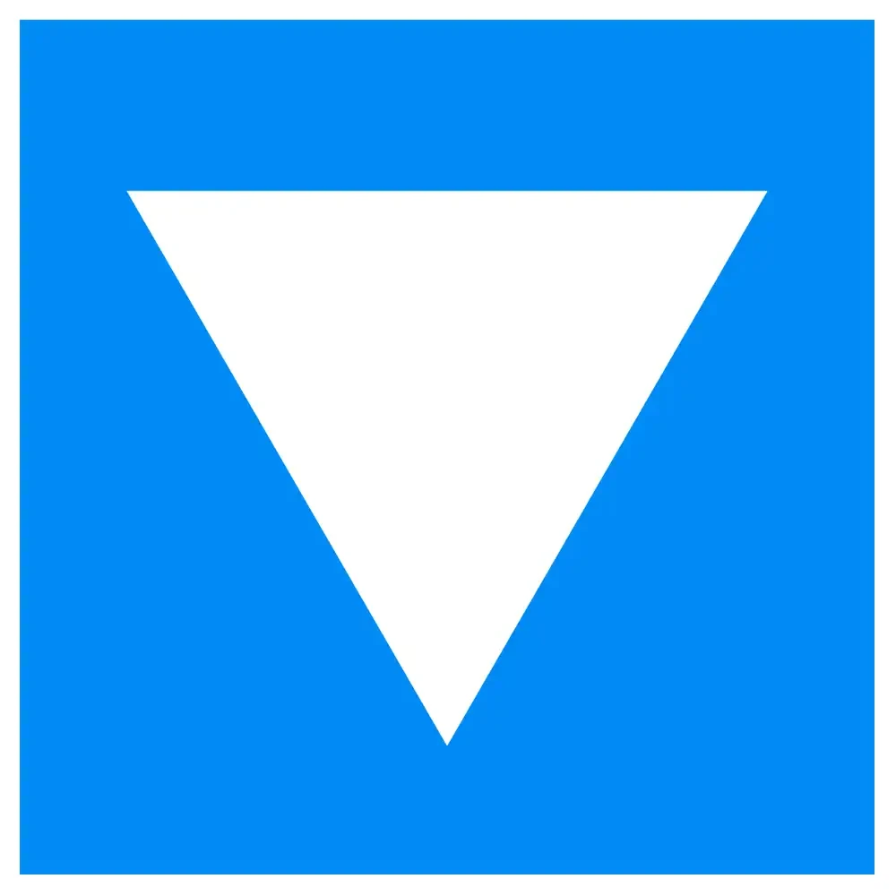 Znak Żeglugowy E. 5.8 - postój dla statków nieprzeznaczonych do pchania, które nie przewożą materiałów niebezpiecznych - folia drugiej generacji - 900x900 mm - sklep drogowy Widrog.webp