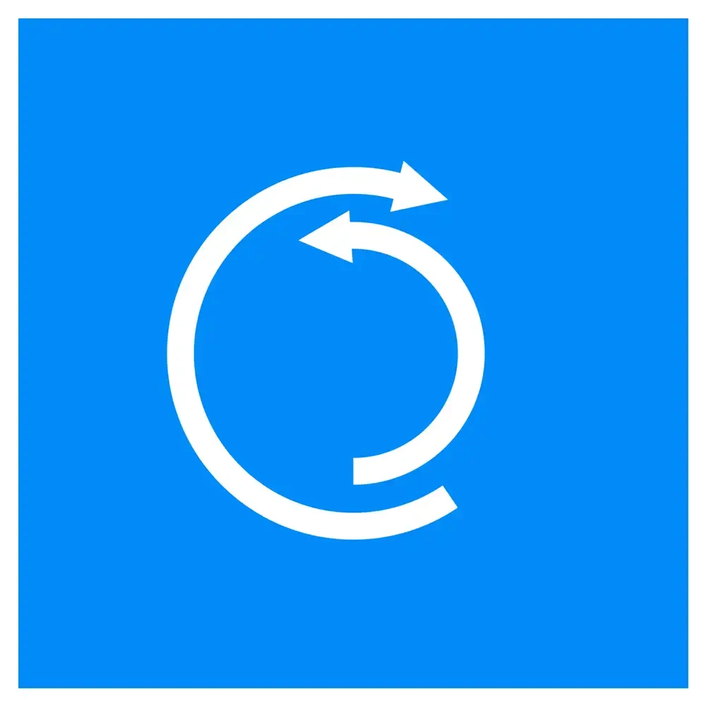 Znak Żeglugowy E. 8 - wskazanie miejsca do zawracania - folia odblaskowa drugiej generacji - 900x900 mm - sklep drogowy Widrog.webp