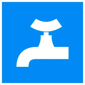 Znak Żeglugowy E. 13 - miejsce poboru wody pitnej - folia II generacji - 900x900 mm