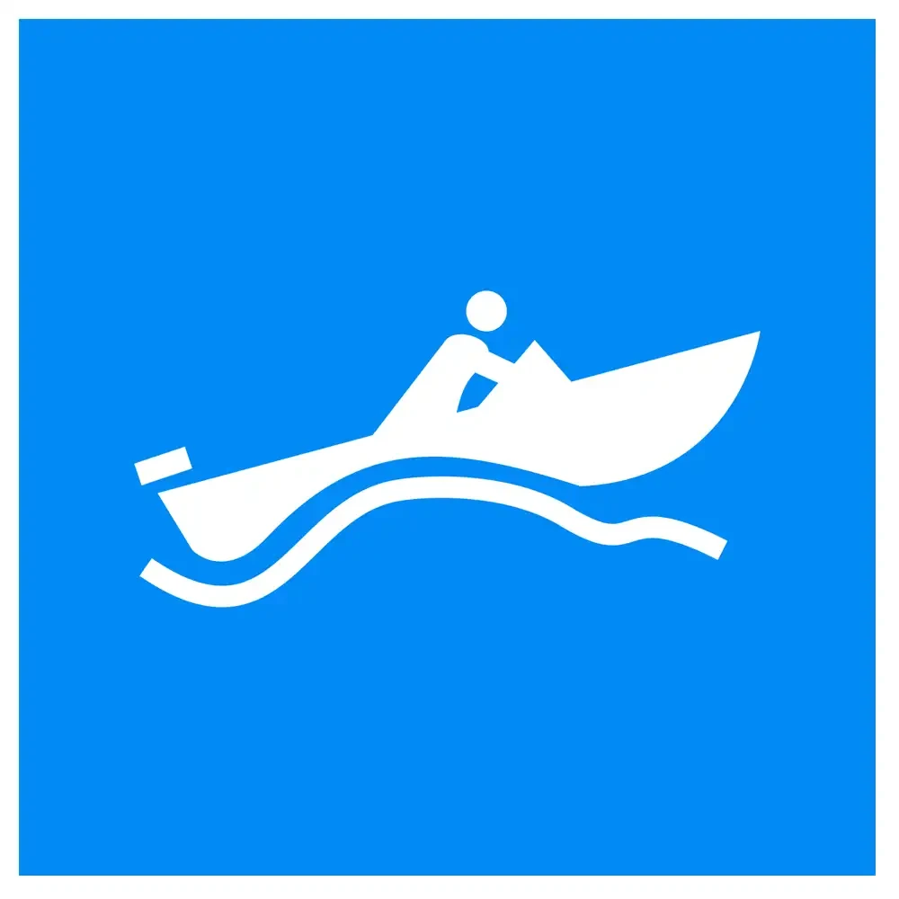 Znak Żeglugowy E. 21 - zezwolenie na ruch małych statków sportowych i turystycznych z dużą prędkością - folia odblaskowa drugiej generacji - 900x900 mm - sklep drogowy Widrog.webp