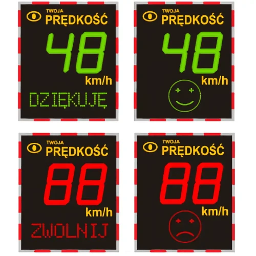 Radarowy wyświetlacz prędkości - DP1 z zasilaniem buforowym