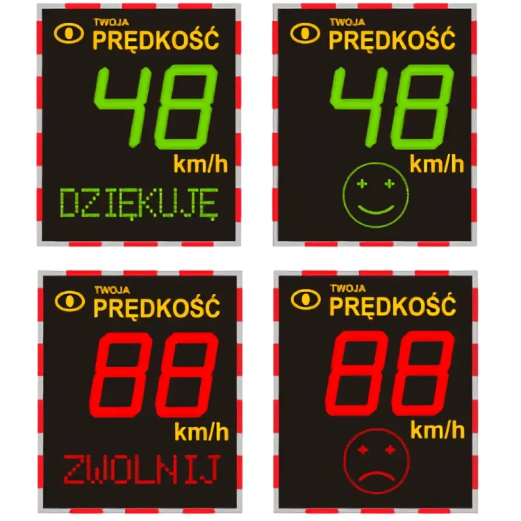 Radarowy wyświetlacz prędkości - DP1 z zasilaniem buforowym - sklep drogowy Widrog.webp