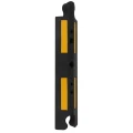 Separator drogowy U-25a - czarno-żółty - element środkowy - 1130x240x80 mm - sklep drogowy Widrog.webp