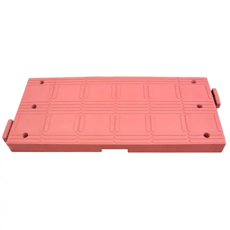 Próg segmentowy czerwony - element środkowy - wys. 8 cm.webp