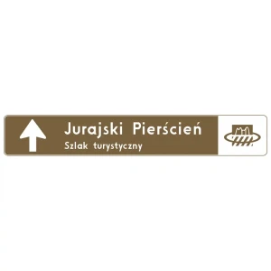 Znak drogowy E-22a - samochodowy szlak turystyczny - folia I generacji