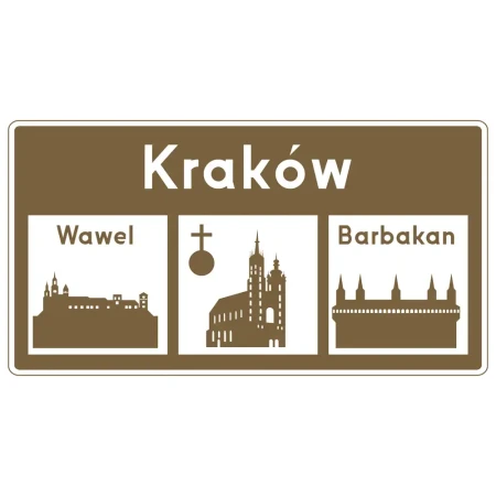 Znak drogowy E-22C - informacja o obiektach turystycznych - folia odblaskowa I generacji - sklep drogowy Widrog.webp