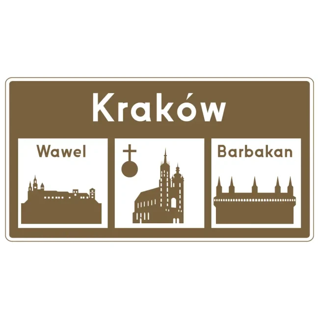 Znak drogowy E-22C - informacja o obiektach turystycznych - folia odblaskowa I generacji - sklep drogowy Widrog.webp