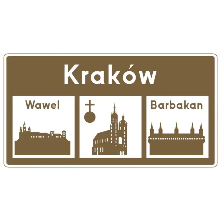 Znak drogowy E-22C - informacja o obiektach turystycznych - folia odblaskowa I generacji - sklep drogowy Widrog.webp
