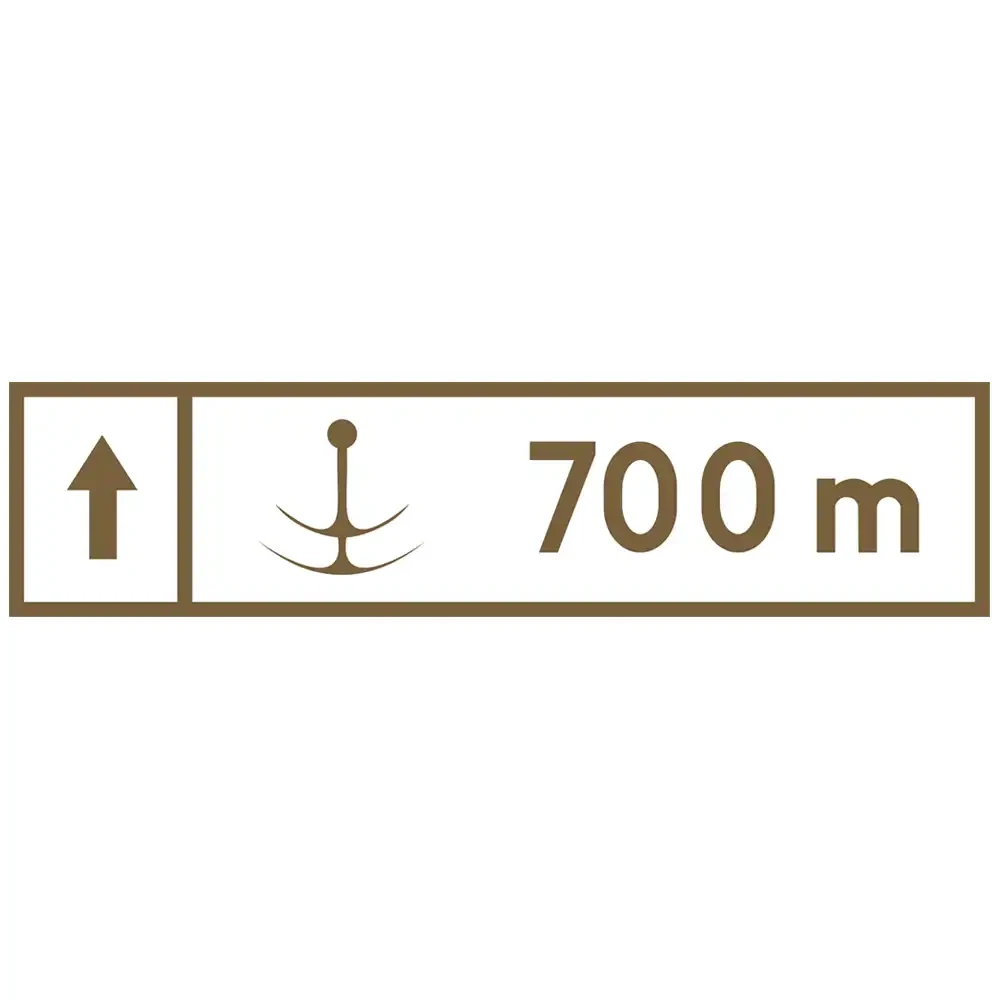 Znak drogowy E-7 - drogowskaz do przystani wodnej lub żeglugi - folia odblaskowa I generacji - sklep drogowy Widrog.webp