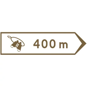 Znak drogowy E-12 - drogowskaz do punktu widokowego - folia I generacji