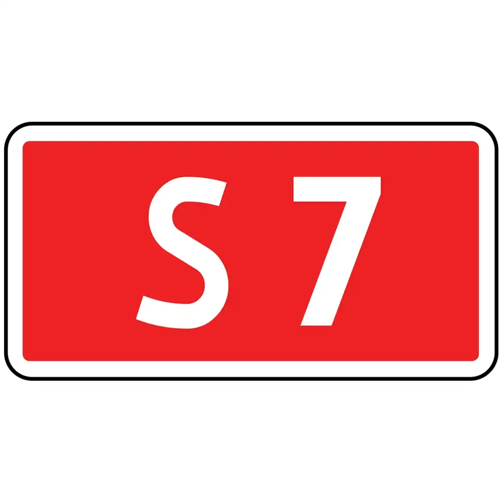 Znak drogowy E-15d - numer drogi ekspresowej - folia odblaskowa I generacji - sklep drogowy Widrog.webp