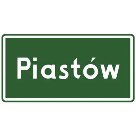Znak drogowy E-17A - miejscowość - folia odblaskowa I generacji - sklep drogowy Widrog.webp